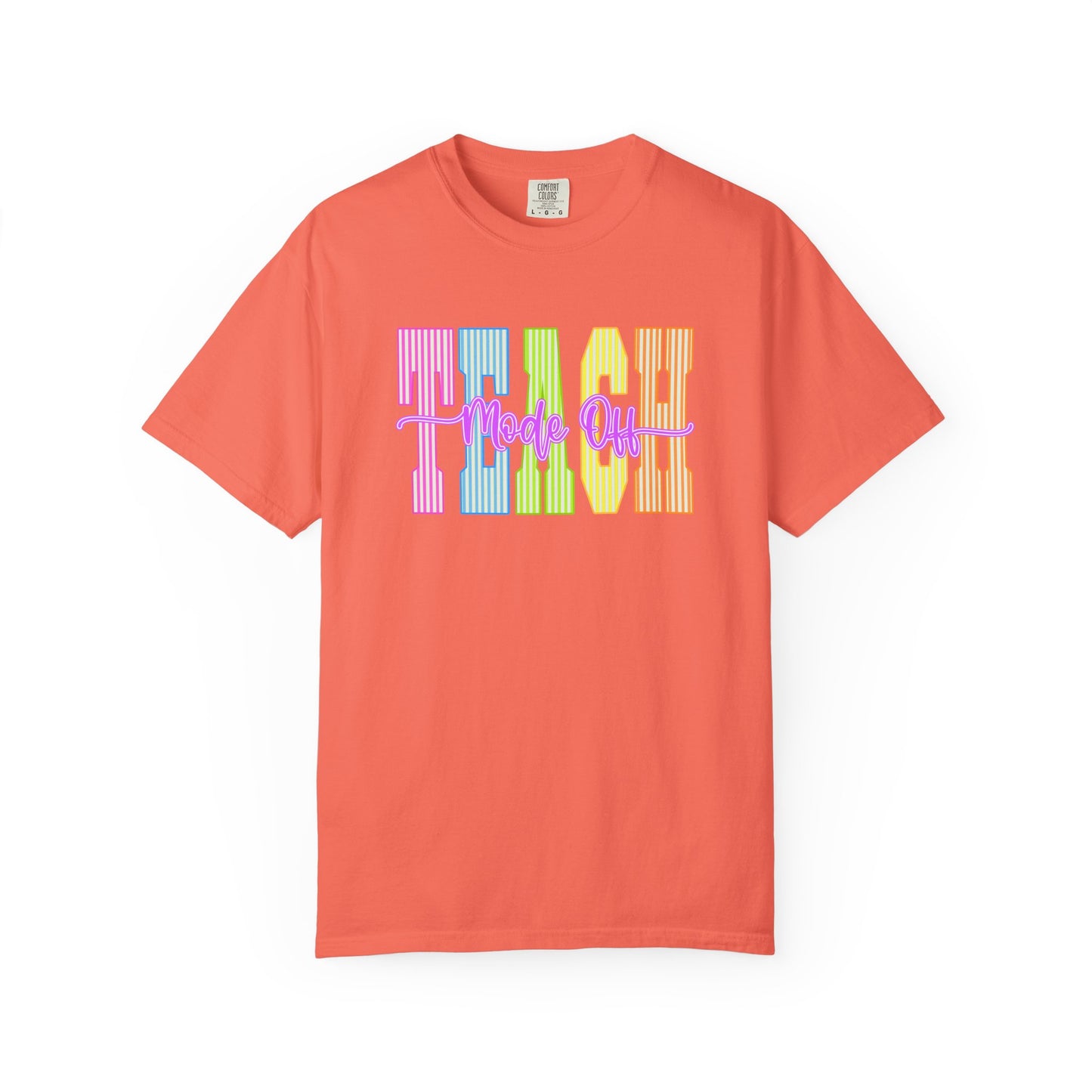Peace Vibes Rainbow Graphic T-Shirt — 'Peace Out' Retro Stripe Tee - Comfort Colors