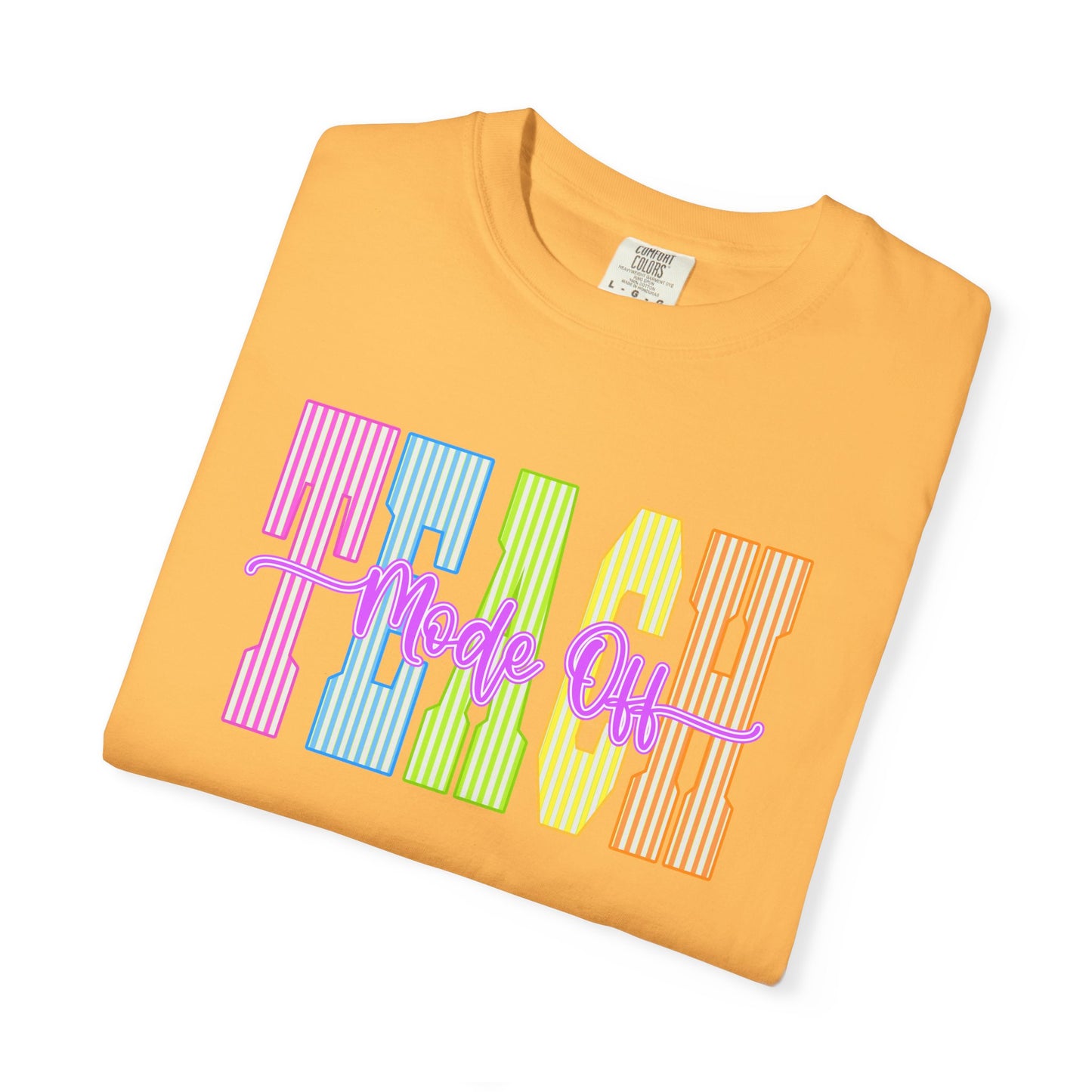 Peace Vibes Rainbow Graphic T-Shirt — 'Peace Out' Retro Stripe Tee - Comfort Colors