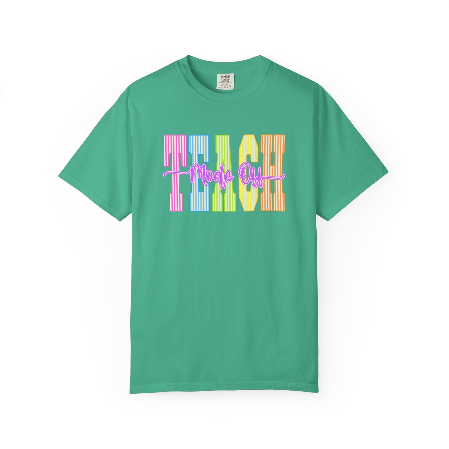 Peace Vibes Rainbow Graphic T-Shirt — 'Peace Out' Retro Stripe Tee - Comfort Colors
