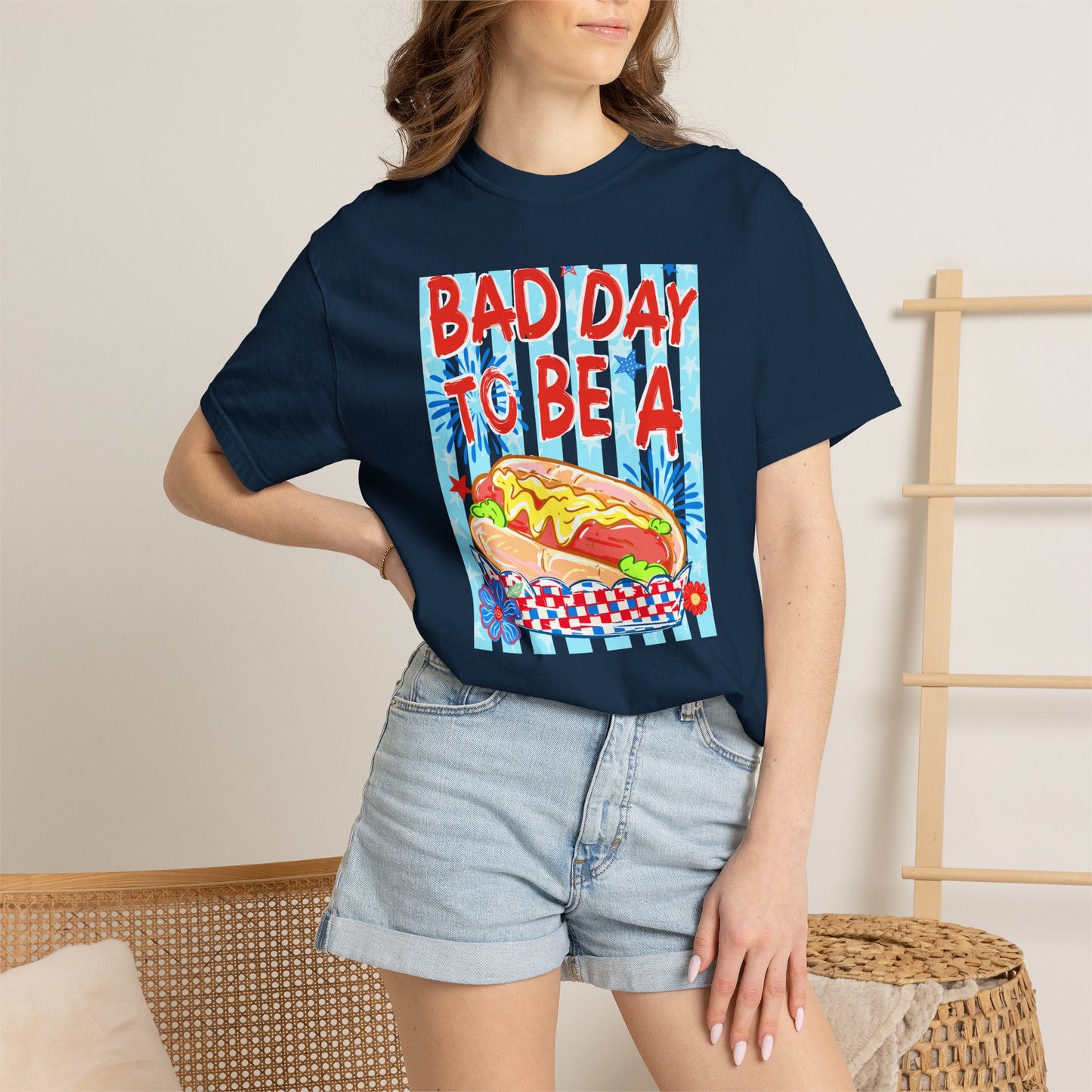 Bad Day To Be A Hot Dog T-Shirt On Comfort Colors