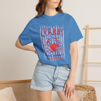 Crabby Beach T-Shirt — "Please Return to the Beach" Coastal Graphic Tee - Comfort Colors