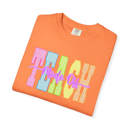 Peace Vibes Rainbow Graphic T-Shirt — 'Peace Out' Retro Stripe Tee - Comfort Colors