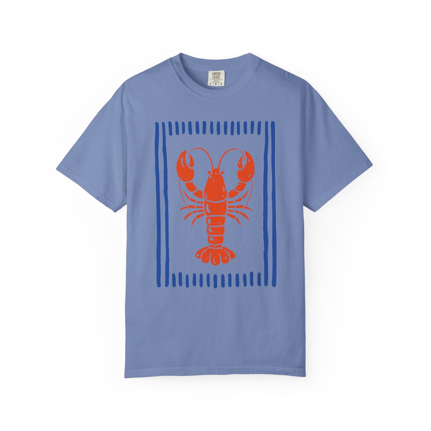 Lobster Block Print T-Shirt — Nautical Summer Tee