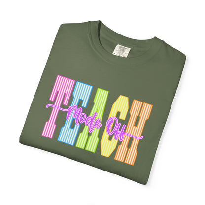 Peace Vibes Rainbow Graphic T-Shirt — 'Peace Out' Retro Stripe Tee - Comfort Colors