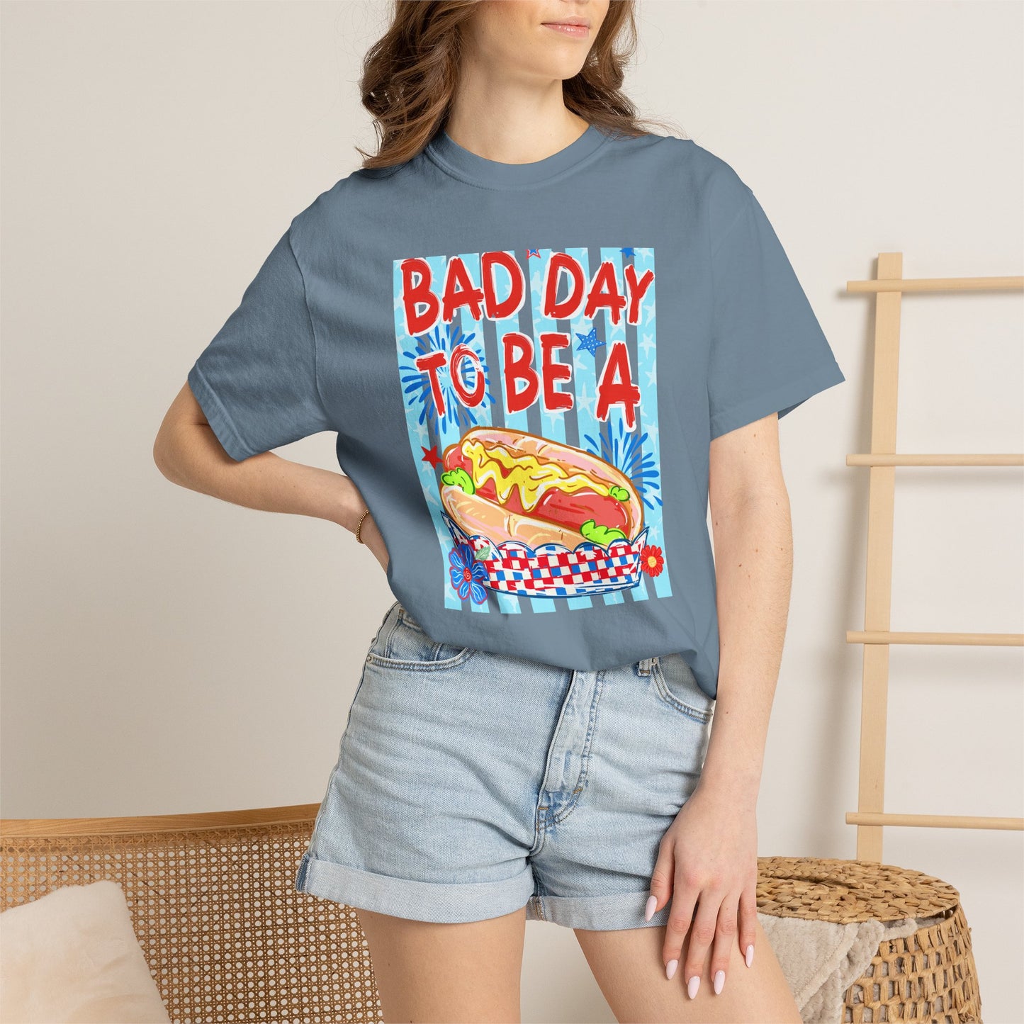 Bad Day To Be A Hot Dog T-Shirt On Comfort Colors