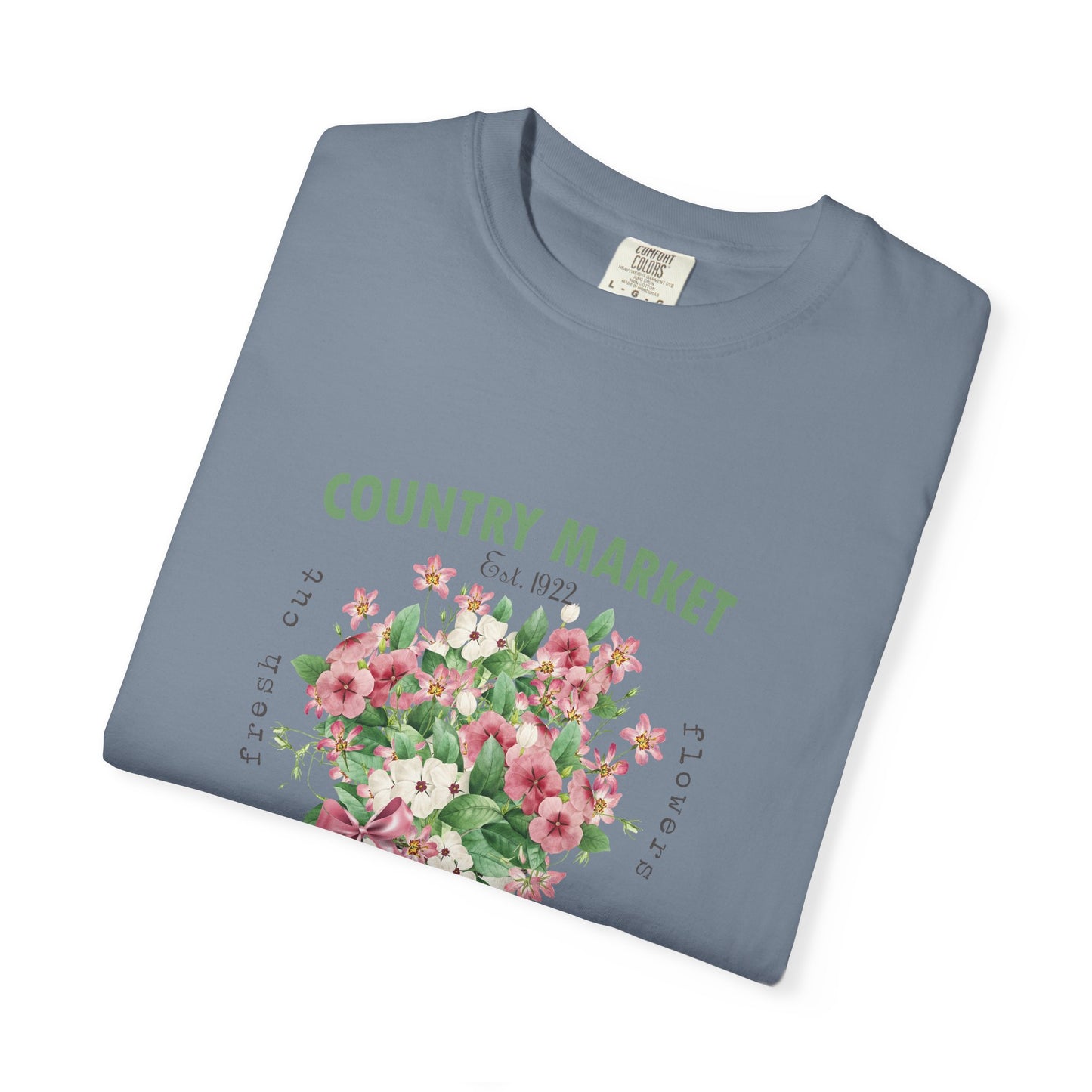 Country Market Floral T-Shirt — Garden Store Farmers Market Bouquet Tee - Comfort Colors