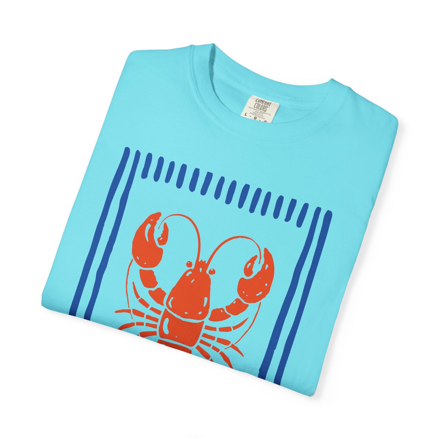 Lobster Block Print T-Shirt — Nautical Summer Tee