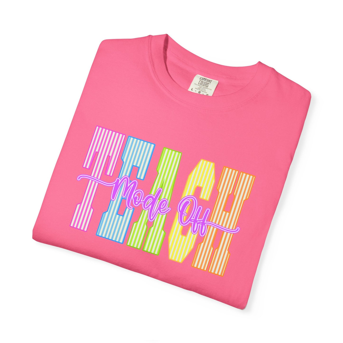 Peace Vibes Rainbow Graphic T-Shirt — 'Peace Out' Retro Stripe Tee - Comfort Colors