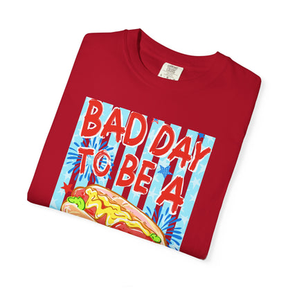 Bad Day To Be A Hot Dog T-Shirt On Comfort Colors