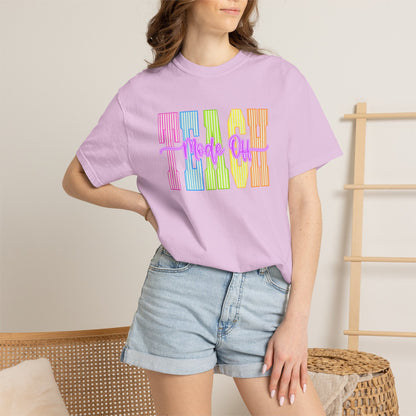 Peace Vibes Rainbow Graphic T-Shirt — 'Peace Out' Retro Stripe Tee - Comfort Colors
