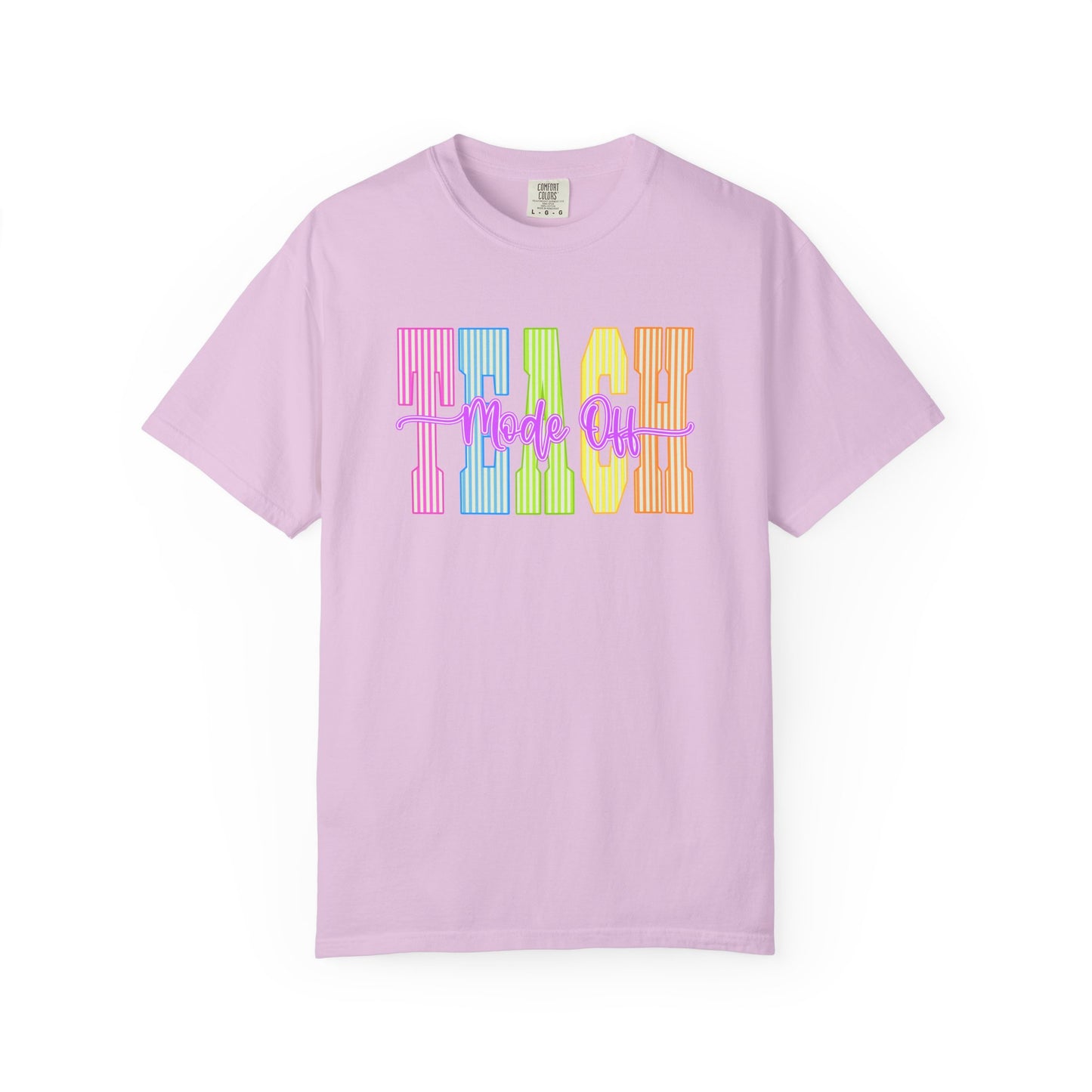 Peace Vibes Rainbow Graphic T-Shirt — 'Peace Out' Retro Stripe Tee - Comfort Colors