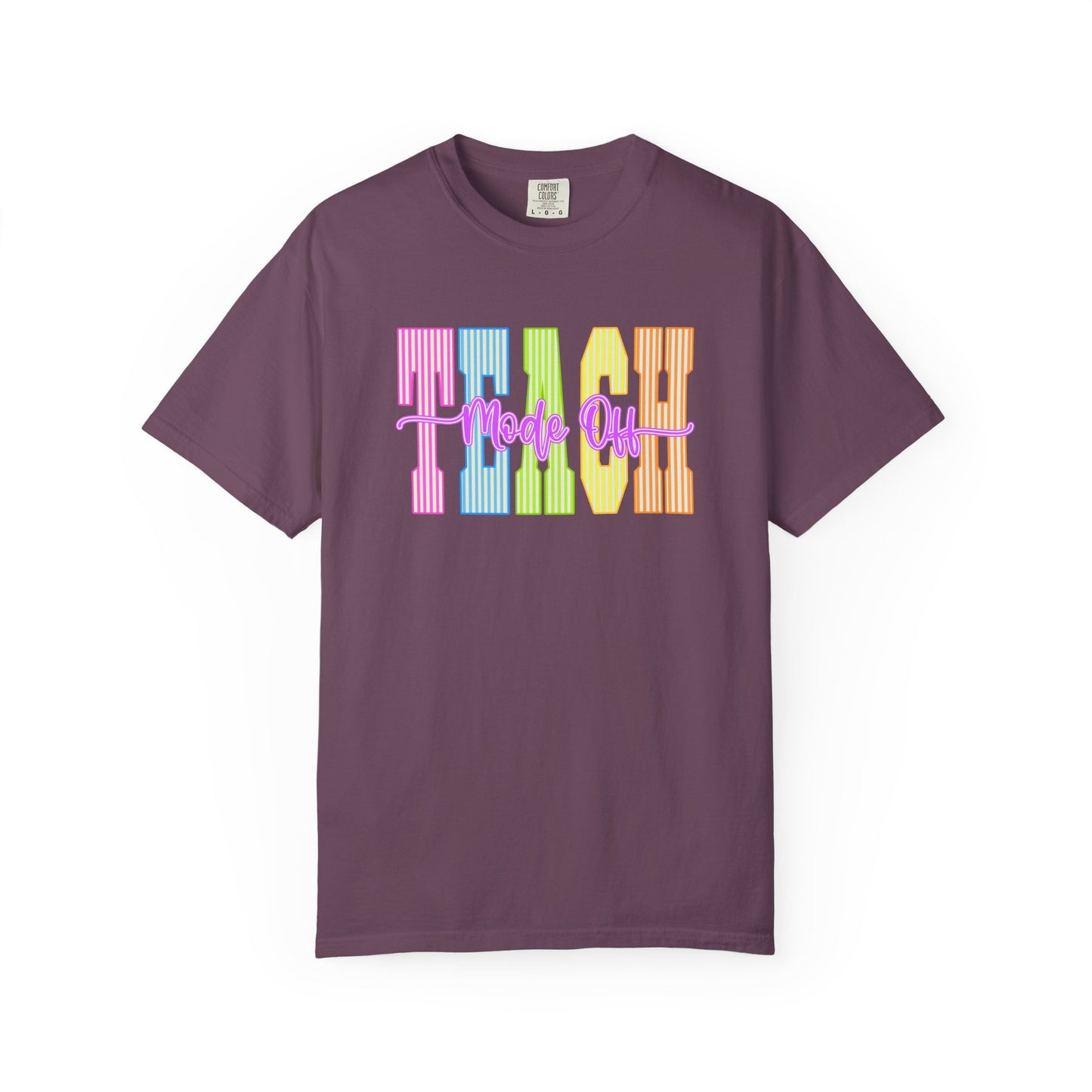 Peace Vibes Rainbow Graphic T-Shirt — 'Peace Out' Retro Stripe Tee - Comfort Colors