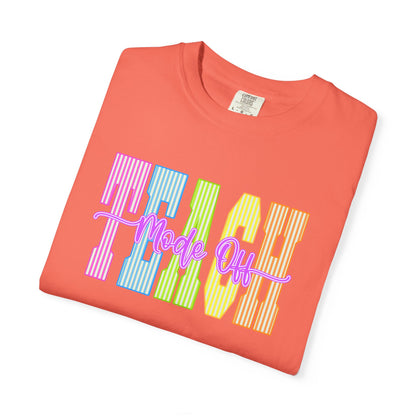 Peace Vibes Rainbow Graphic T-Shirt — 'Peace Out' Retro Stripe Tee - Comfort Colors