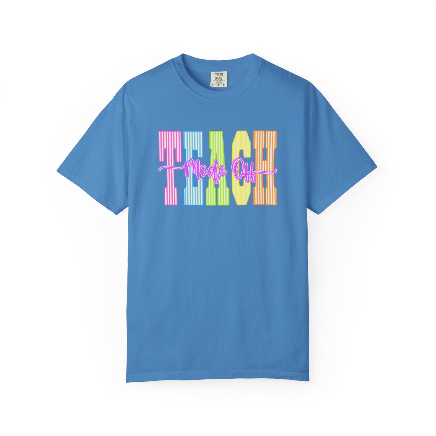 Peace Vibes Rainbow Graphic T-Shirt — 'Peace Out' Retro Stripe Tee - Comfort Colors