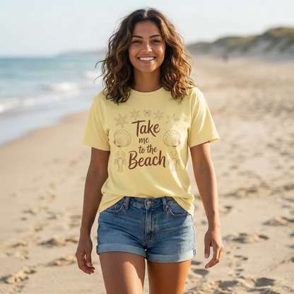 Take Me to the Beach T-Shirt — Summer Shells Graphic Tee