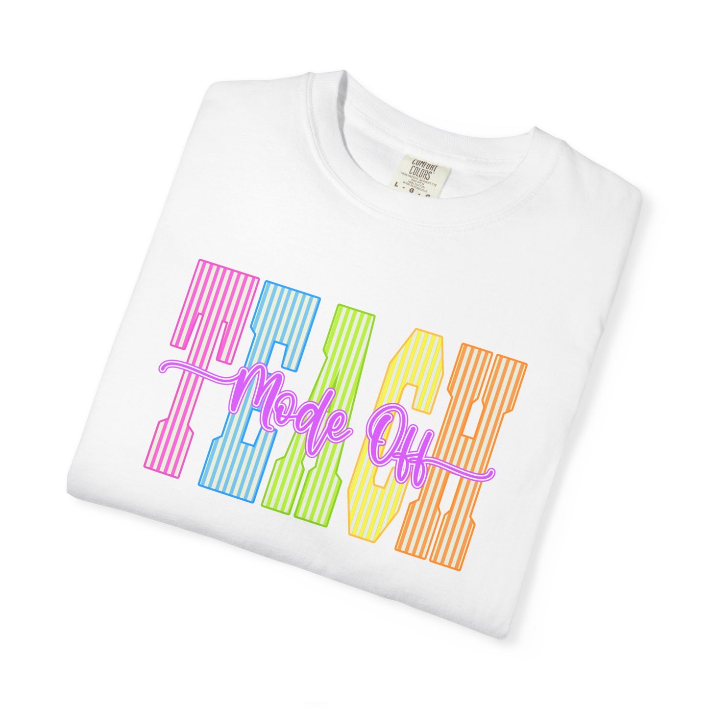 Peace Vibes Rainbow Graphic T-Shirt — 'Peace Out' Retro Stripe Tee - Comfort Colors