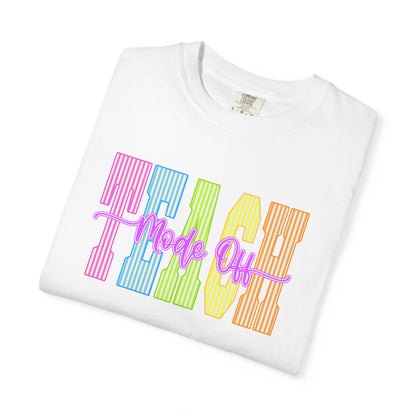 Peace Vibes Rainbow Graphic T-Shirt — 'Peace Out' Retro Stripe Tee - Comfort Colors