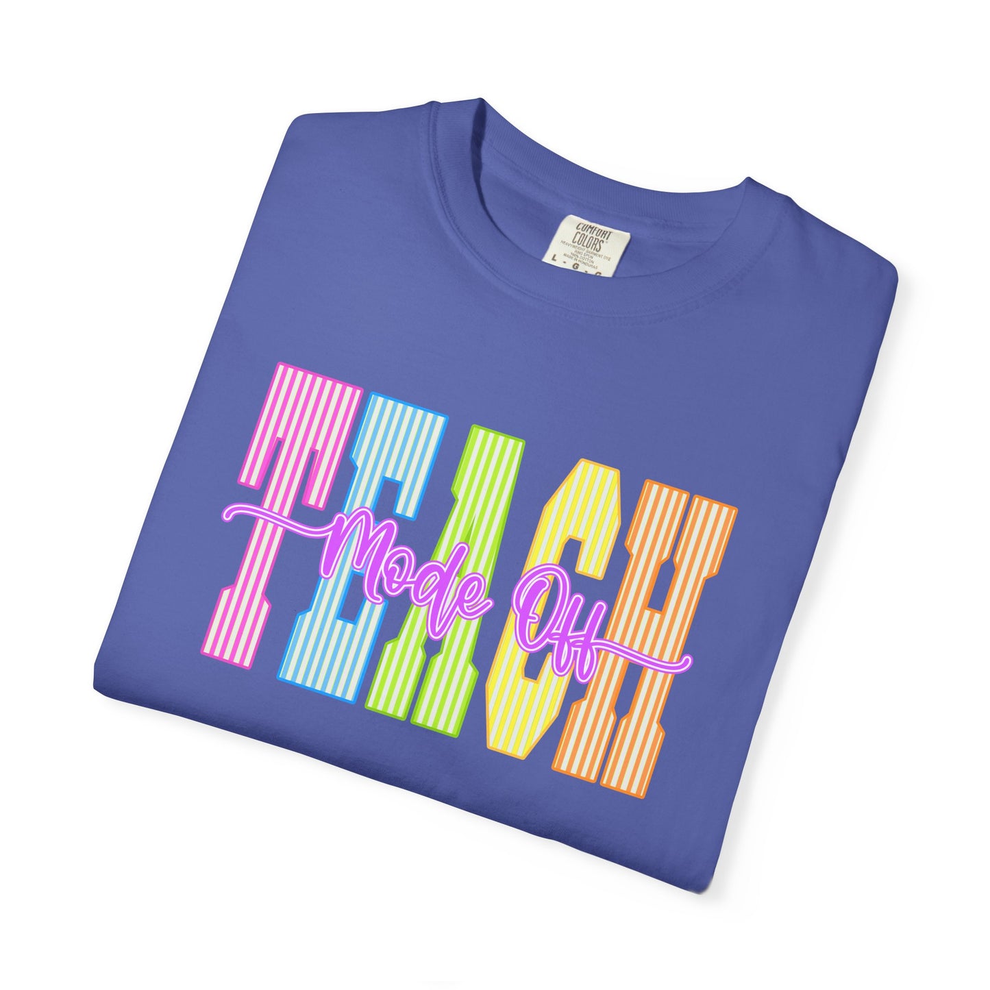 Peace Vibes Rainbow Graphic T-Shirt — 'Peace Out' Retro Stripe Tee - Comfort Colors