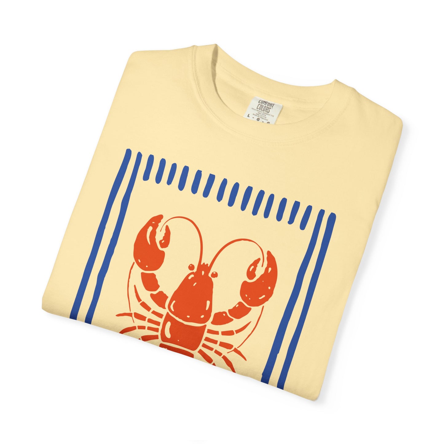 Lobster Block Print T-Shirt — Nautical Summer Tee