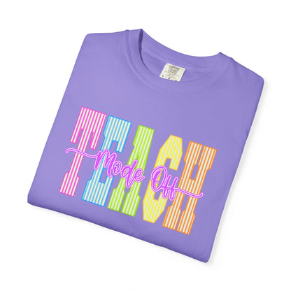 Peace Vibes Rainbow Graphic T-Shirt — 'Peace Out' Retro Stripe Tee - Comfort Colors