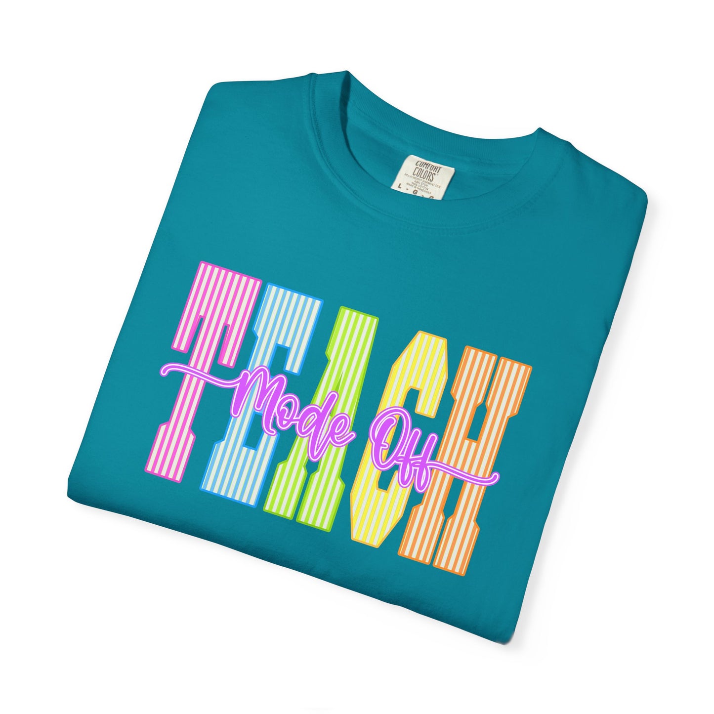 Peace Vibes Rainbow Graphic T-Shirt — 'Peace Out' Retro Stripe Tee - Comfort Colors
