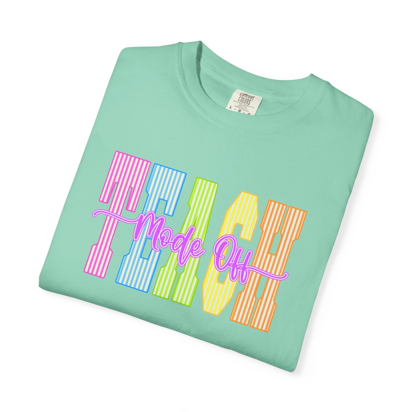 Peace Vibes Rainbow Graphic T-Shirt — 'Peace Out' Retro Stripe Tee - Comfort Colors