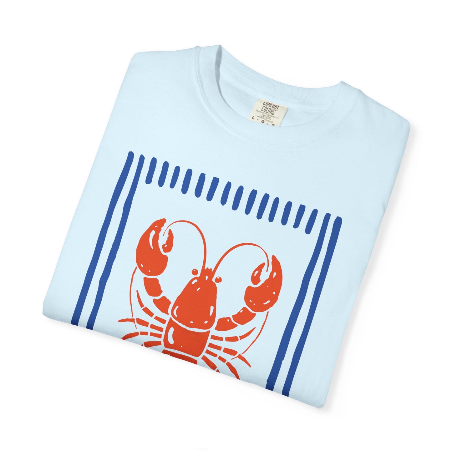 Lobster Block Print T-Shirt — Nautical Summer Tee