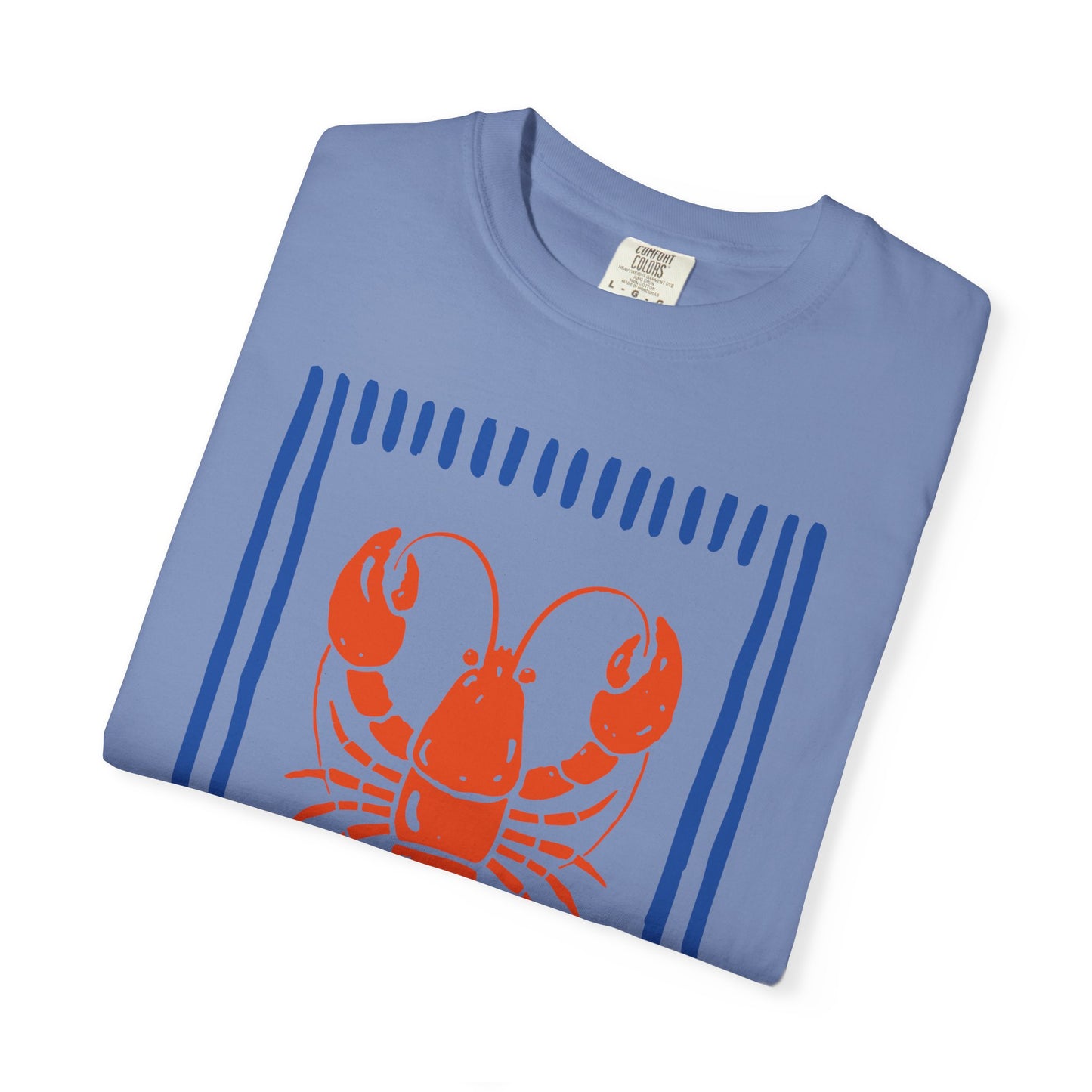 Lobster Block Print T-Shirt — Nautical Summer Tee