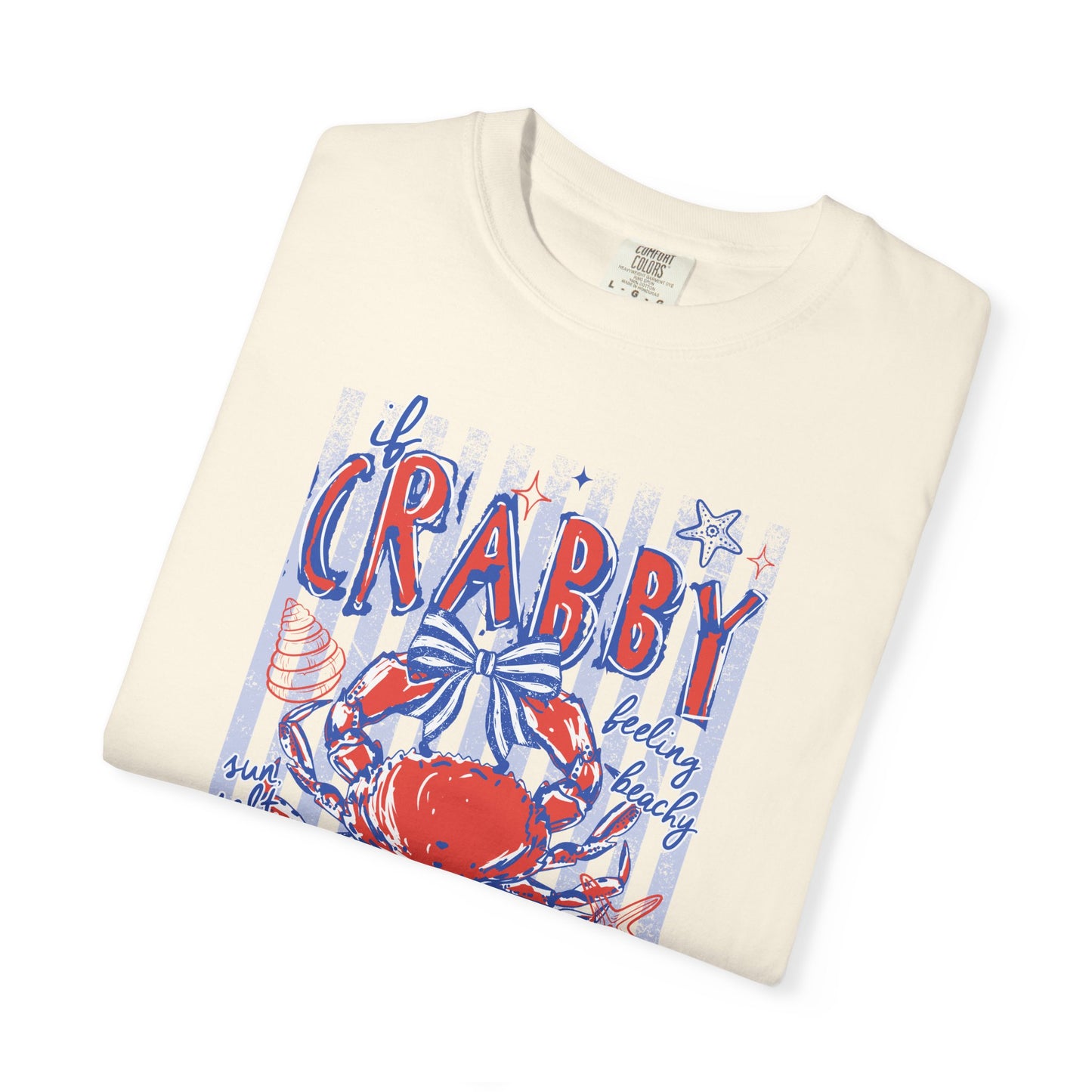 Crabby Beach T-Shirt — "Please Return to the Beach" Coastal Graphic Tee - Comfort Colors