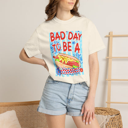 Bad Day To Be A Hot Dog T-Shirt On Comfort Colors