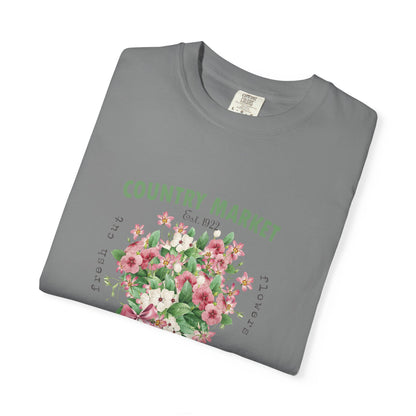 Country Market Floral T-Shirt — Garden Store Farmers Market Bouquet Tee - Comfort Colors