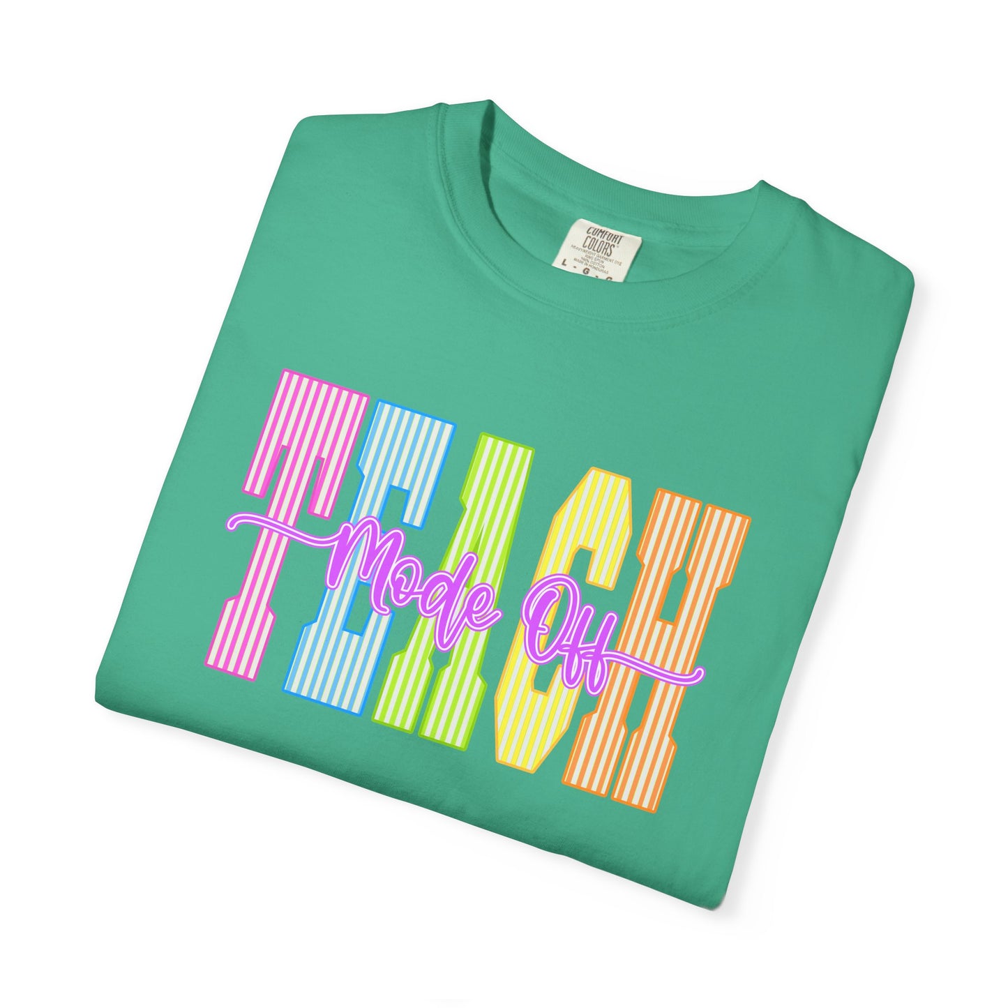 Peace Vibes Rainbow Graphic T-Shirt — 'Peace Out' Retro Stripe Tee - Comfort Colors