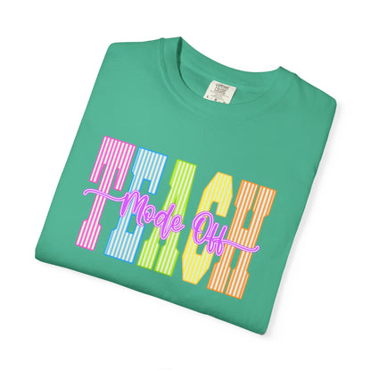 Peace Vibes Rainbow Graphic T-Shirt — 'Peace Out' Retro Stripe Tee - Comfort Colors