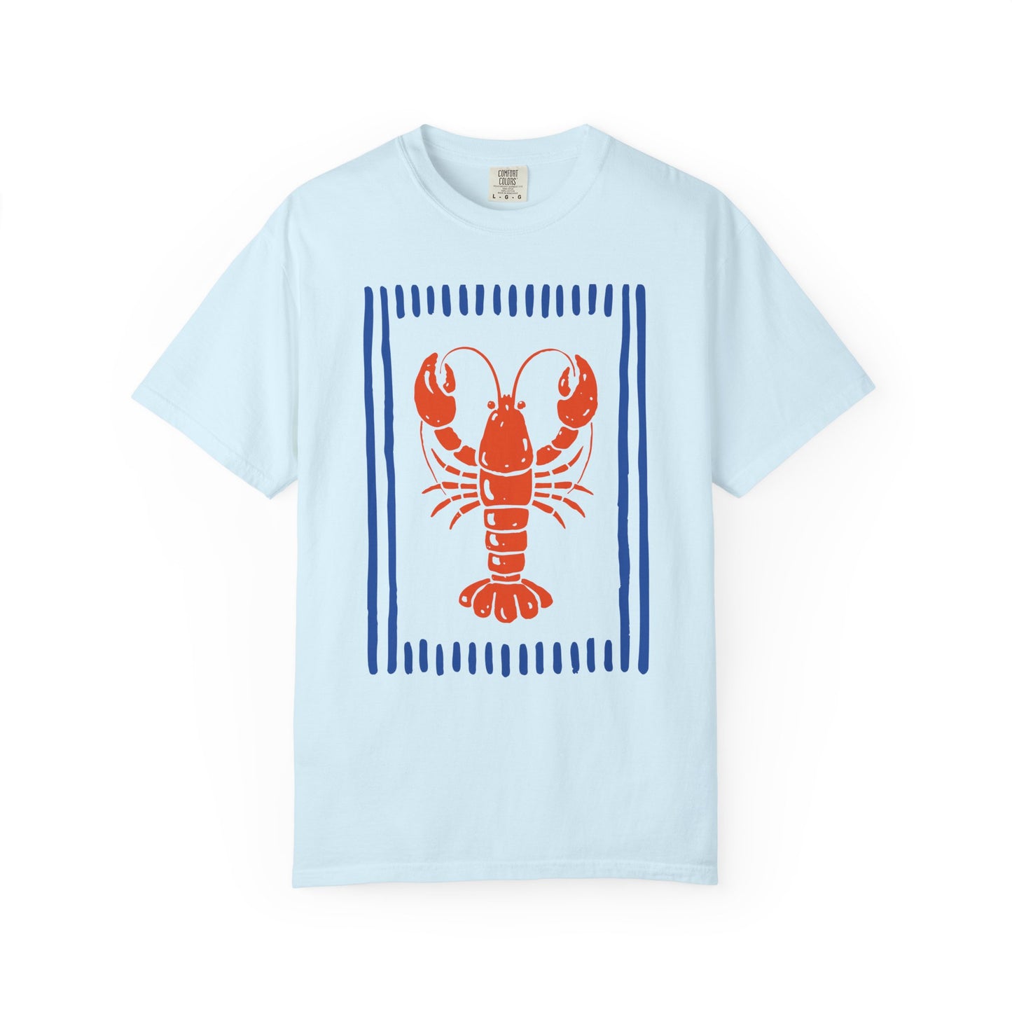 Lobster Block Print T-Shirt — Nautical Summer Tee