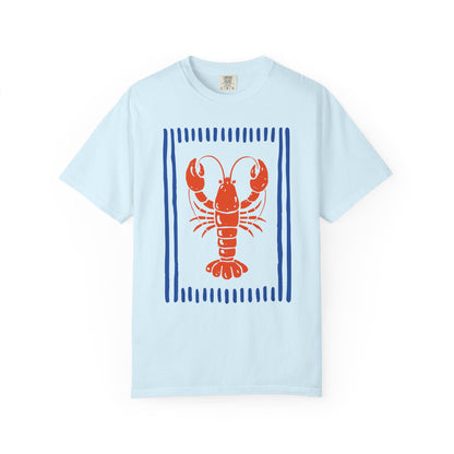Lobster Block Print T-Shirt — Nautical Summer Tee
