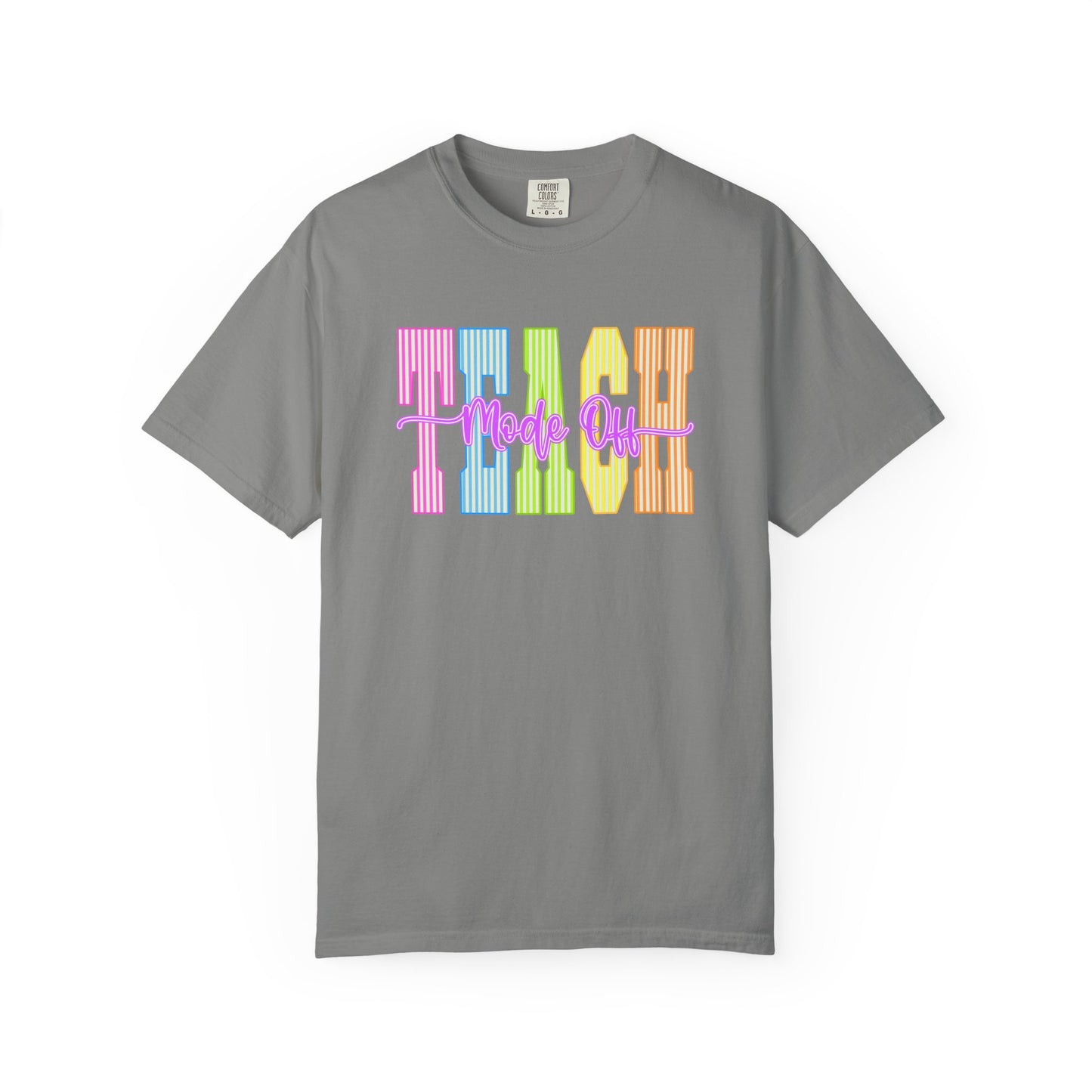 Peace Vibes Rainbow Graphic T-Shirt — 'Peace Out' Retro Stripe Tee - Comfort Colors